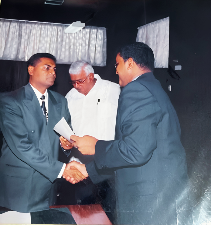 Manzoor Nadir in a public service image
